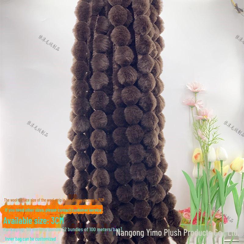 Искусственные меховые полоски для шляпы ханьфу в стиле тыквы - искусственные шарики из меха кролика рекс для рождественской одежды