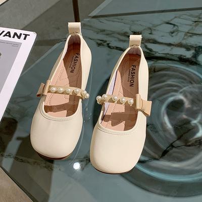 Модные женские балетки с бантом и бусинами, мягкая обувь, дизайнерские туфли с мелким вырезом, модные повседневные кроссовки, новая осенняя обувь 2025, туфли для платья, Zapatillas De Mujer
