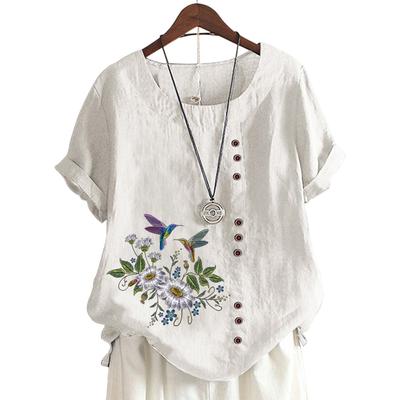 Шикарная и удобная женская футболка с круглым вырезом в 11 вариантах ярких принтов