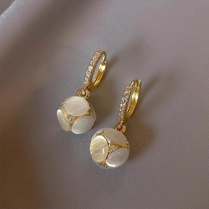 Роскошные Серьги из Натурального Опала Серьги-Капли с Кристаллами для Подарка на День Матери Женские Украшения НОВЫЕ Корейские Серьги