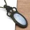 Ювелирные изделия ручной работы Owyhee Blue Opal Macrame Thread Gemstone, ожерелье 20-36''Ad