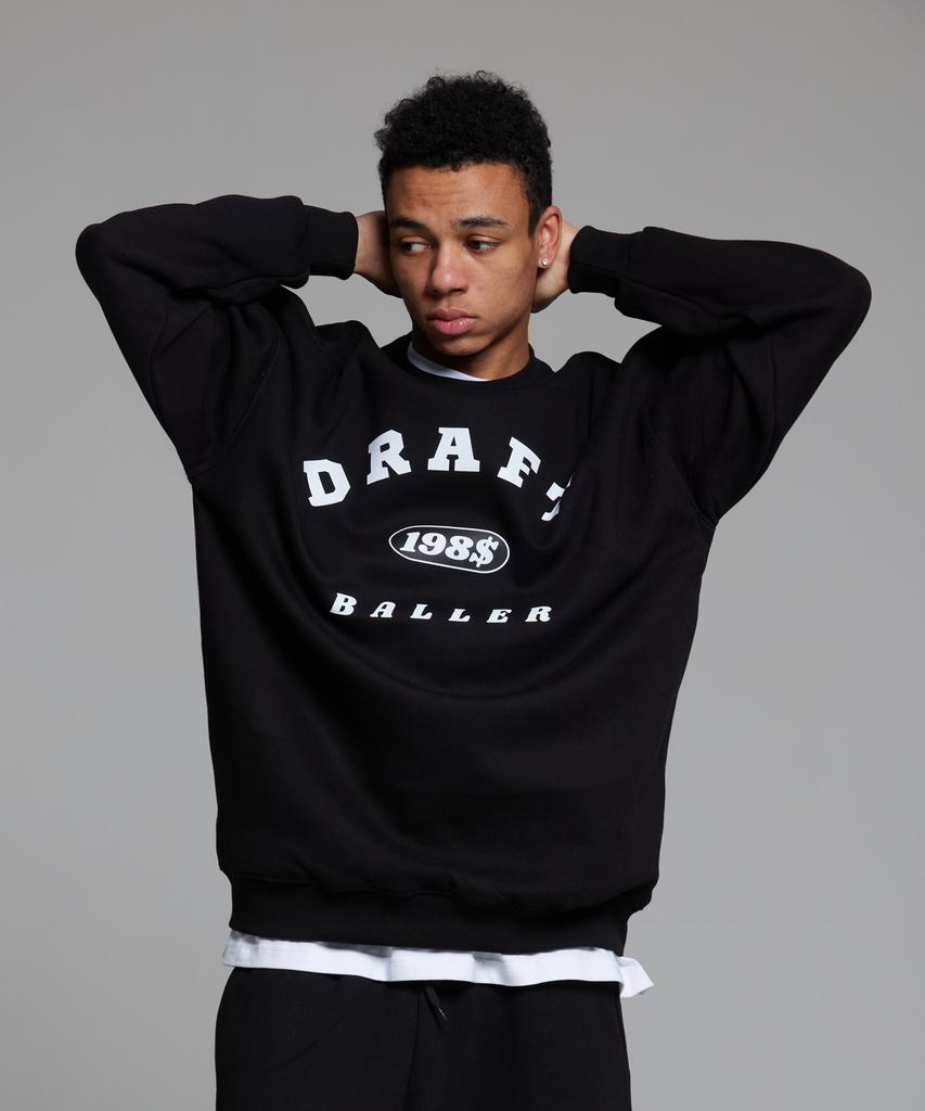 CREAM SODA LAB $198 Худи оверсайз с принтом Arc Baller Черный