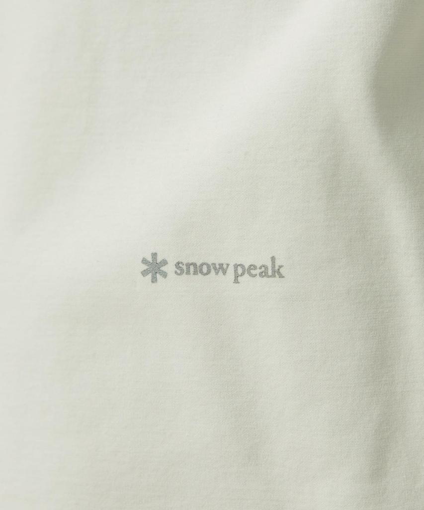 Snow Peak Органический хлопок мерсеризованный короткий размер белая футболка TS-25AU001, рукав, мужская/женская, S,