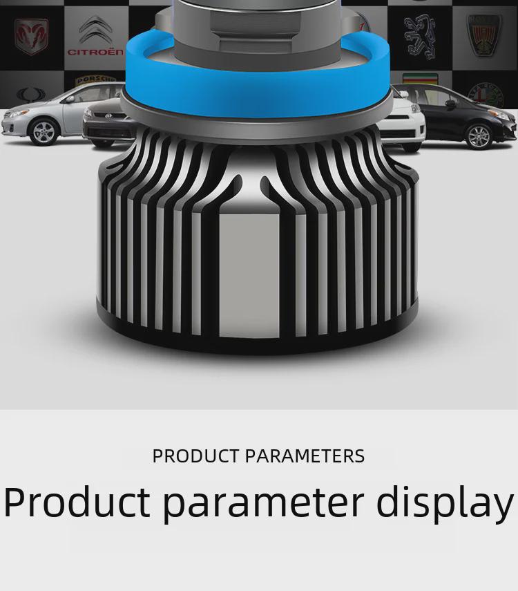 Двухцветные автомобильные светодиодные противотуманные фары с линзой, H7/9005/9006/H11, простая установка