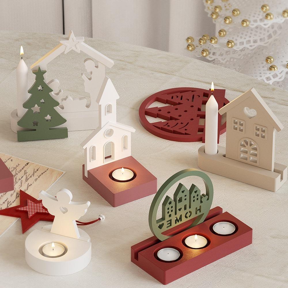 Handmade Jewelry Stand Casting Molds Christmas DIY Candle Holders Portable Ornaments Molds