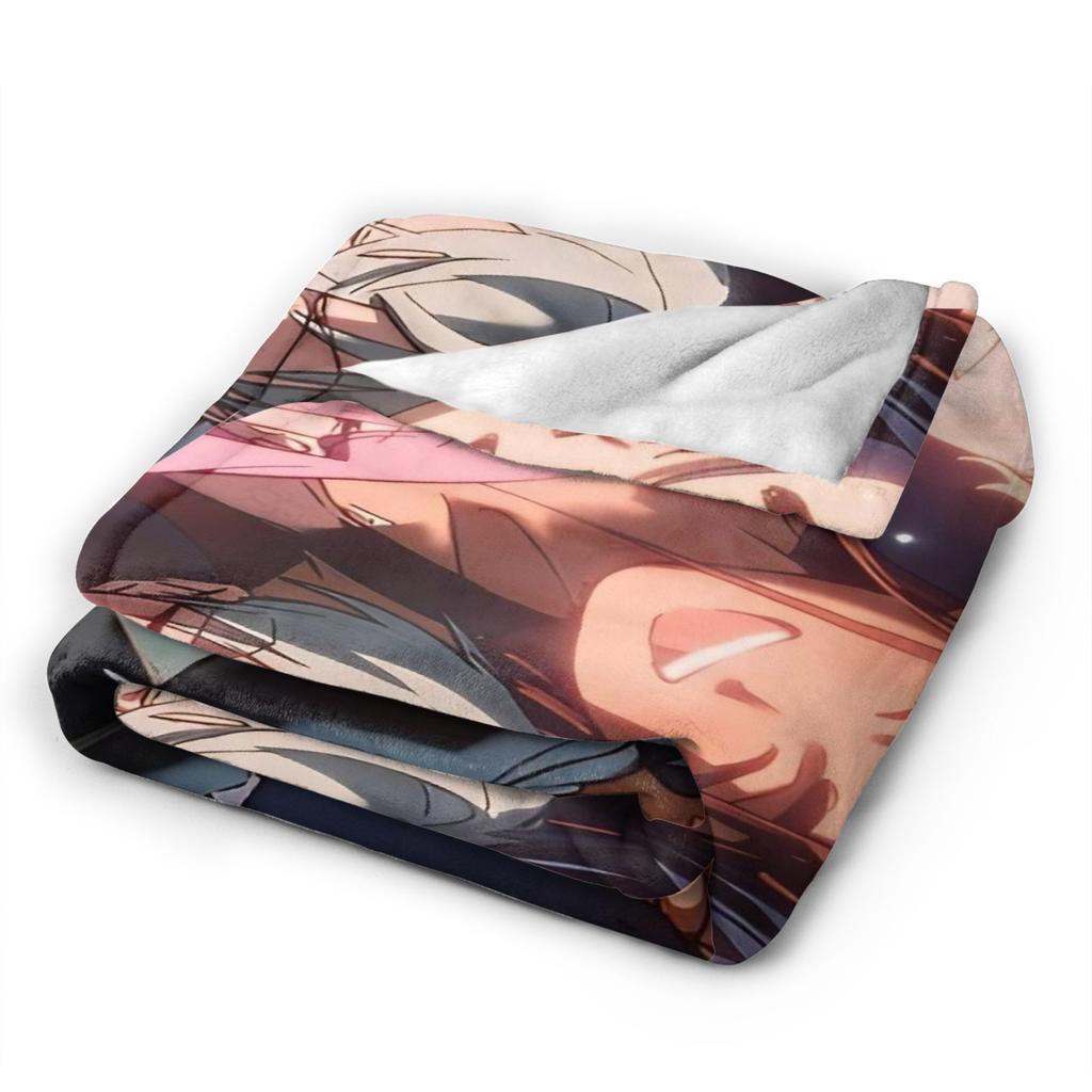 Alien Stage Manga Character Collage Blanket Super Warm Plush Throw Blanket For Couch Chair Sofa Bed Flannel Bedspread Bed Cover