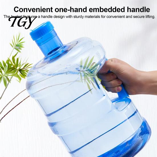 Large Capacity Water Bottle Reusable Jug with Easy Grip Handle, Clear PET Refillable Backpacking Bottle, Portable Storage Container for Home