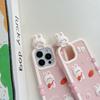 For iPhone 16 Pro Silicone Case Cute 3D Cartoon Carrot Rabbit Design Shockproof Phone Back Cover