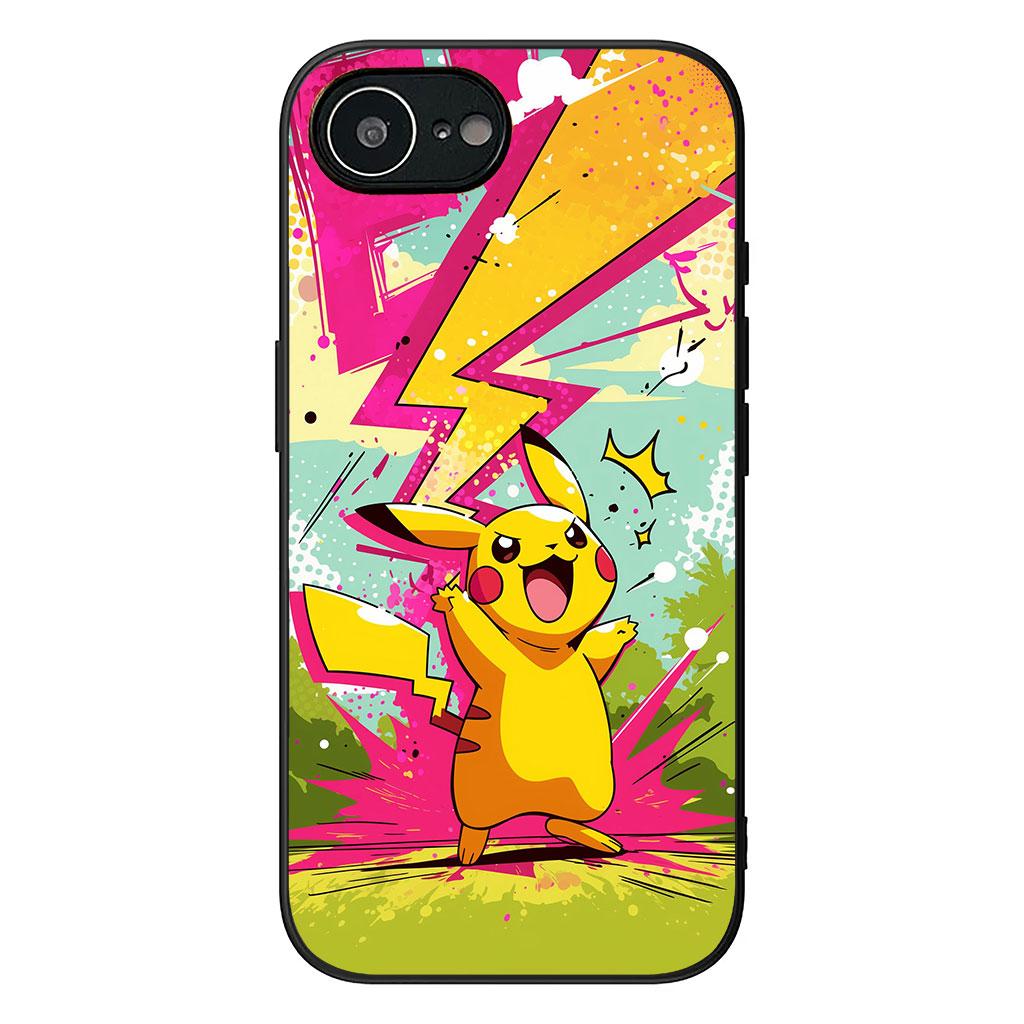 Чехол-кейс Mew P-Pikachus P-Pokemons GO для Apple iPhone 16 15 14 11 Pro Max 7 8 Plus SE2 SE3 SE 2022 2020