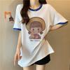 Special Offer 100% Pure Cotton Bag Collar Summer New Loose Dopamine Girl Short-sleeved T-shirt Female Tide
