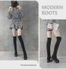 Women's Suede Over-the-Knee Boots: 2024 Elastic, Thick-Soled, Height-Increasing, Plus Velvet for Autumn/Winter