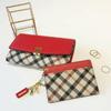 Daks Red Check Color Block Folding Wallet Dcwa1e403r2