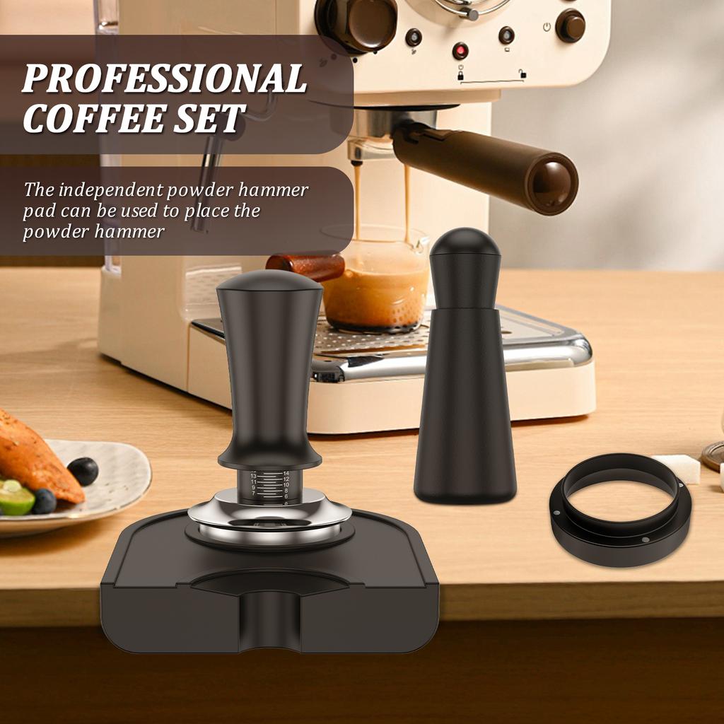 4Pcs 51mm Espresso Tamper Set Rustproof Design Professional Coffee Machine Tool Accessories Household Café Barista Amateurs Gift