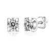 WUIHA Sparkling 100% 925 Sterling Silver 6.5MM VVS1 GRA Moissanite Diamond Anniversary Stud Earrings for Women Gift Fine Jewelry