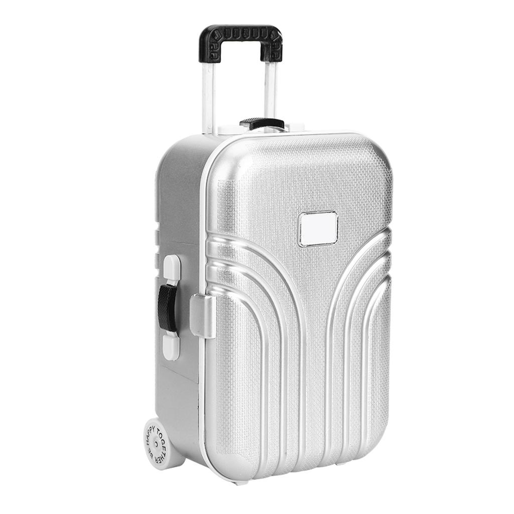 Детский чемодан, игрушка, милый пластиковый чемодан на колесиках, мини-коробка для багажа (Серебряный)