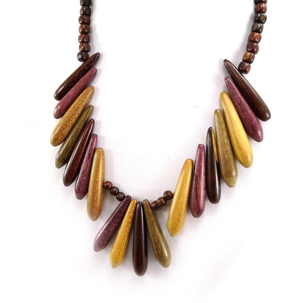 Les Trésors De Lily [E4923] - Necklace 'Amazonia' Wood