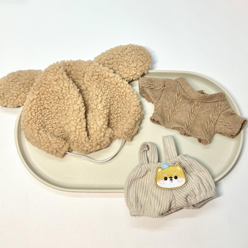 20cm Cotton Winter Doll Outfit - Cute Plush Clothing Set