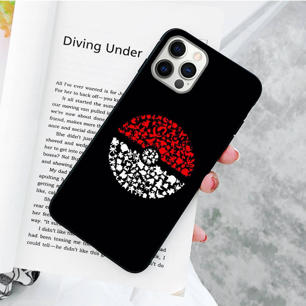 JP37 Pikachu Pokémon Black Soft Case for Xiaomi Poco X6 X4 M5 M6 F5 F6 C65 C55 C50 C51 C40 Pro Redmi 14C A3X 13C 12C 11T 10A 9C Note 7 6 8A Plus