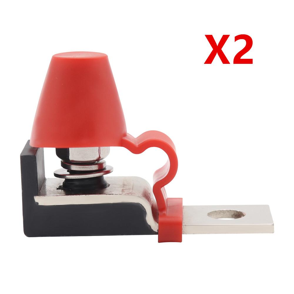 Pair MRBF Terminal Fuse Block Base 5/16" M8 Single Stud with Caps Kit w/o Fuse