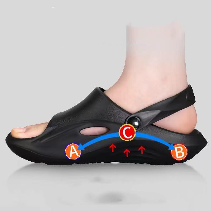 Модные сандалии на платформе Crestar для мужчин, летняя уличная обувь из ЭВА с толстой подошвой и поддержкой свода стопы, мягкая стелька, унисекс, домашние тапочки