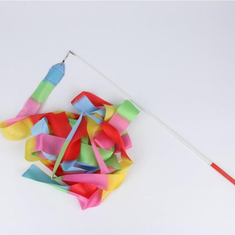 2/4/6 м красочные ленты для художественной гимнастики, художественная гимнастика, ленты для фитнеса в помещении, спортивный инвентарь, принадлежности для танцев, балета