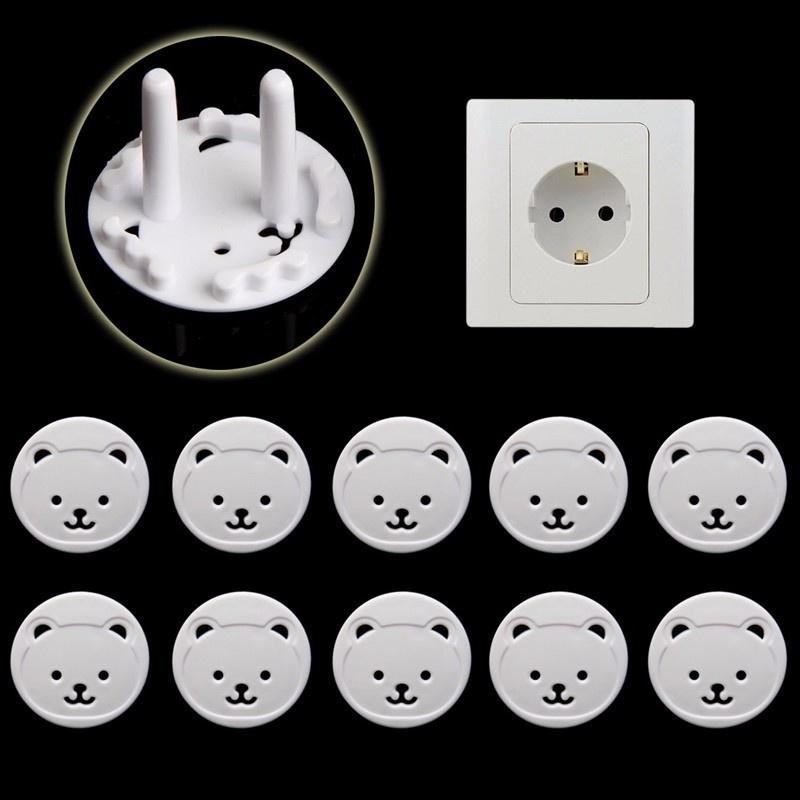 5/10Pcs Bear Power Socket Cover Plugs Cover Child Baby Safety Protector Proof Electric Shock Plugs