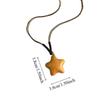 Pendant Wooden Star Moon Necklace Bohemian Style Couple Friends Choker Wood Clavicle Chain  Gift
