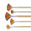 5pcs Nylon Hair Artist Fan Paint Brushes Acrylic Watercolor Paint Fan Shaped Painting Pens  Drawing