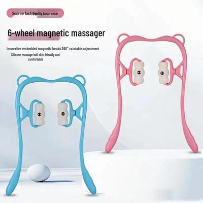 Шейный массажер: 6-колесный ручной ролик для облегчения боли в шее и плечах, разблокировка меридианов.