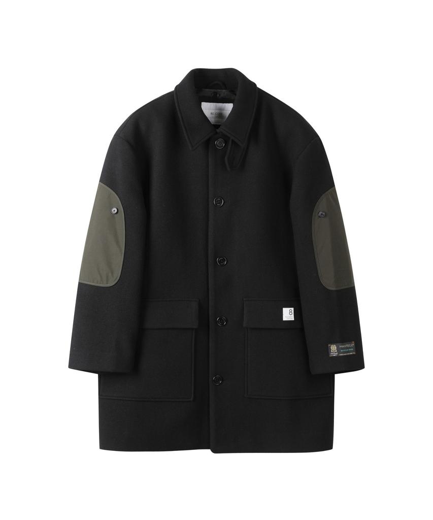 Recode Sleeve Patch Cargo Worker Half Coat_Rkcaw24609Bkx
