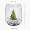 Festive Heat-Resistant Double-Layer Glass Cup - Perfect for Milk or Coffee
