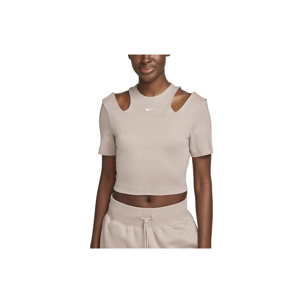 New Nike T Shirts Women's Taupe DV7963-272