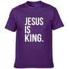 Jesus Is King Print Men Summer T-shirt Christian Religion God Faith T Shirt Men's Short Sleeve Clothing Tees Fashion Camisetas