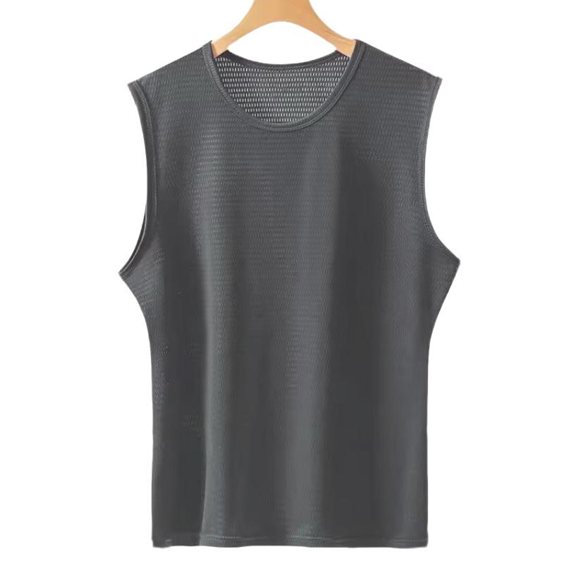 1 шт. Мужские топы, крутые спортивные майки, быстросохнущие футболки без рукавов, дышащий жилет из ледяного шелка, пляжная майка для фитнеса и мужской моды