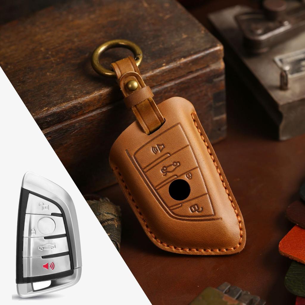 Роскошный кожаный чехол для ключей HALLMO ручной работы для BMW X1 X3