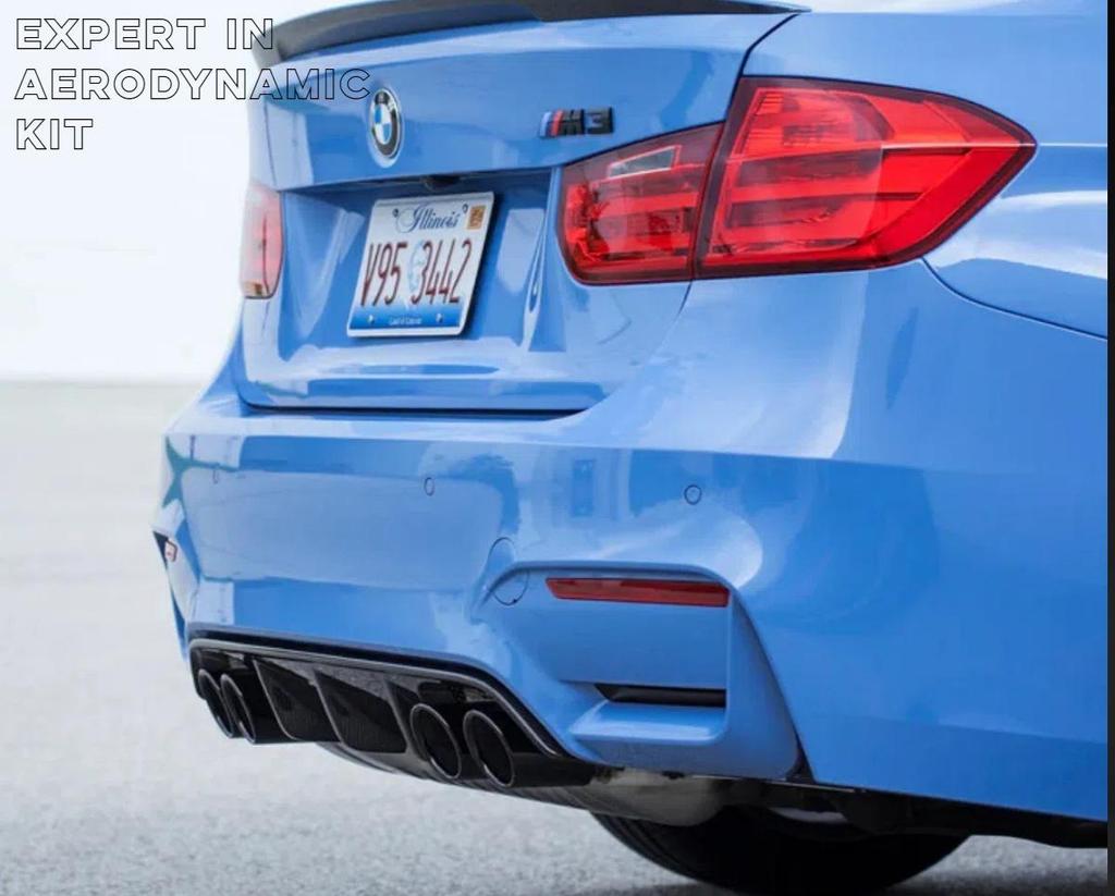 Комплект заднего диффузора-губы из углеволокна для BMW F80/F82 M3/M4