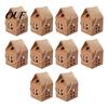 Event Table Centerpiece Decor 10PCS House Shape Cardboard Candy Boxes, Hollow Window Design Containers Decorative Gift Boxes for Weddings with