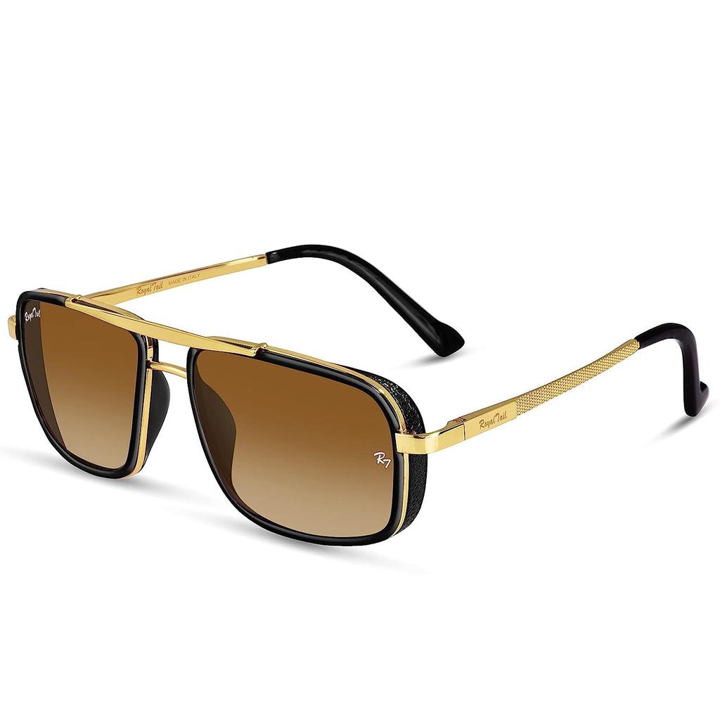 Denny Blue Gradient Glass and Silver Frame Square Nirvana Поляризованные солнцезащитные очки для мужчин и женщин