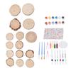 Kids Wooden Painting Crafts Kit Glow in The Dark Wood Slices with Painting Craft Activities Kits