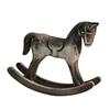 Wooden Rocking Horse Figurine Vintage Wood Carving Pony Statue Sculpture Home Office Desktop Decoration Ornament