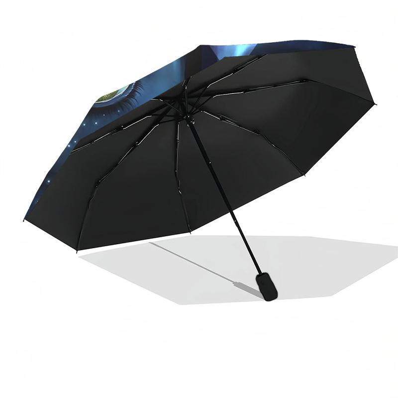 Avatar Inspired Bioluminescent Rain Umbrella: Automatic Opening & Closing, Foldable Design, 8 Rib Iron Frame, Outdoor Umbrella for Fans and