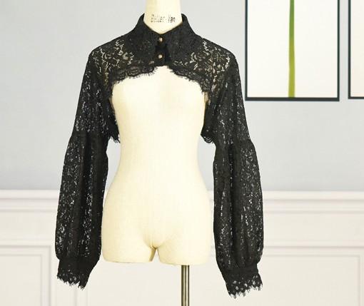 Women's Printed Stand-up Collar Ramie Shirt Top