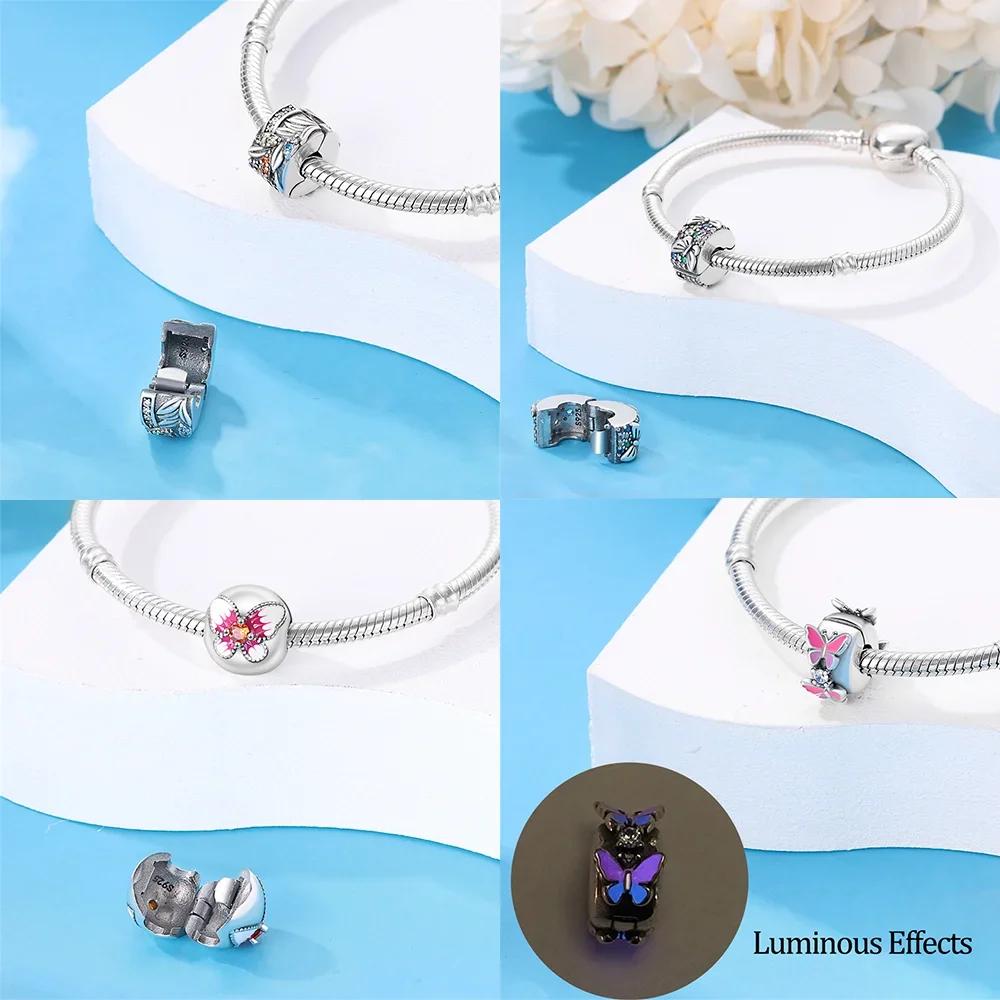 Изысканный цвет Стрекоза Отпечаток лапы Чешуя дракона Клипса Шарм Разделитель Медная бусина Подходит для оригинального ожерелья браслета DIY Подарок Женщинам