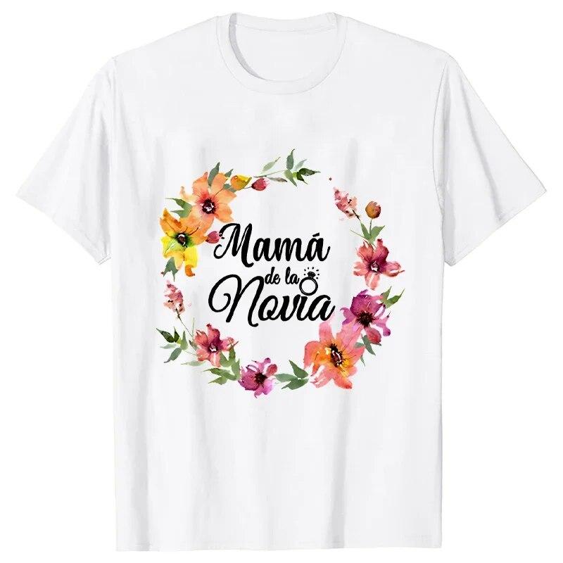 Французская футболка Evjf для испанского свадебного душа, футболка для невесты, футболка с цветочным принтом, девичник, друзья, женская одежда для девичника