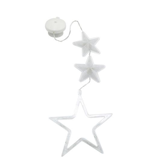 Christmas Garland Light Suction Cup Hook Light Up Love Heart Elk Bell Snowman Santa Moon Star Shape Warm Xmas Holiday Decoration Window Lamp Pendant