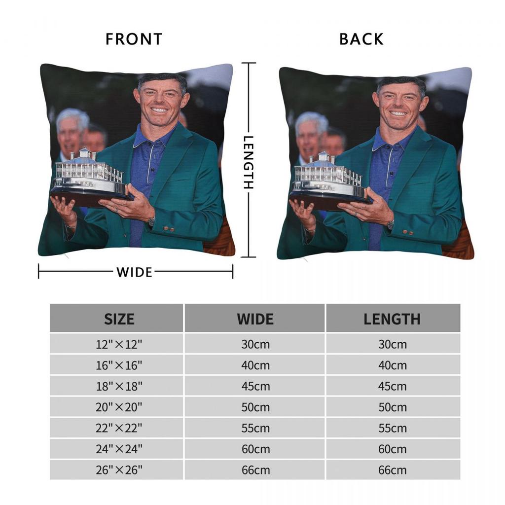 Rory Mcilroy Golfer Pillowcase Polyester Linen Velvet Printed Zip Decor Pillow Case Sofa Cushion Cover