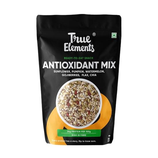 True Elements Семена антиоксидантной смеси 125 г — полезные закуски, диетическое питание, смешанные семена для употребления в пищу.