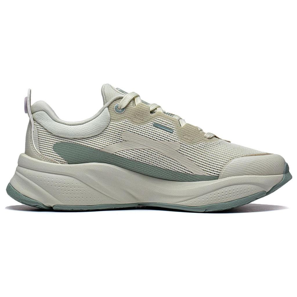 Li Ning Мягкие нескользящие водонепроницаемые низкие повседневные туфли женские кроссовки зеленые AGLT052-2