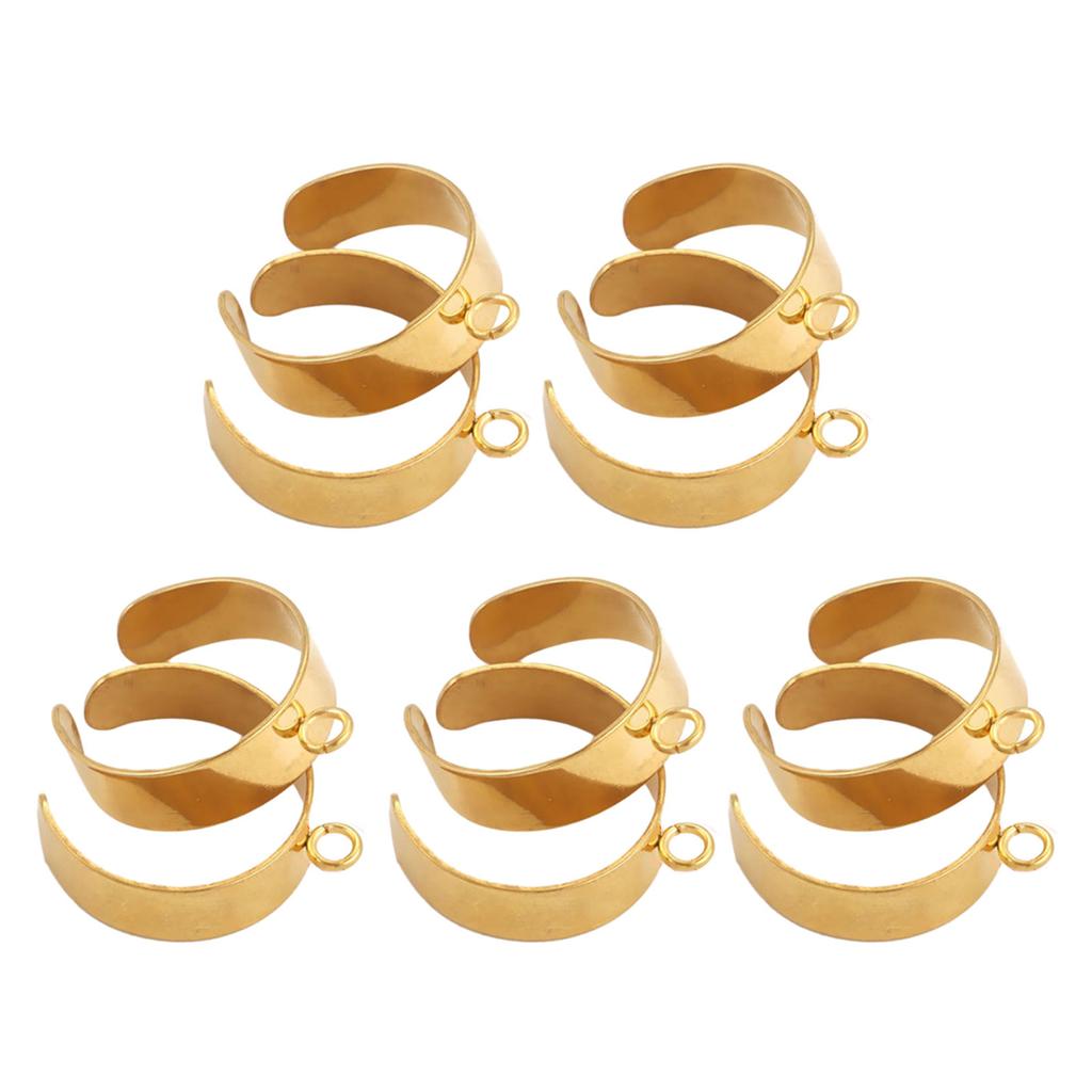 10 шт. Основы колец из нержавеющей стали Открытые регулируемые кольца для пальцев Заготовки для изготовления украшений своими руками для мастеров Подарок ручной работы