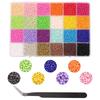 24 compartments of seed beads